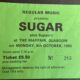 SUGAR Ticxket Stub - Glasgow, Scotland: Mayfair - October 05, 1992