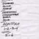 Handwritten Setlist: Minneapolis MN: 1st Ave - April 28, 1993